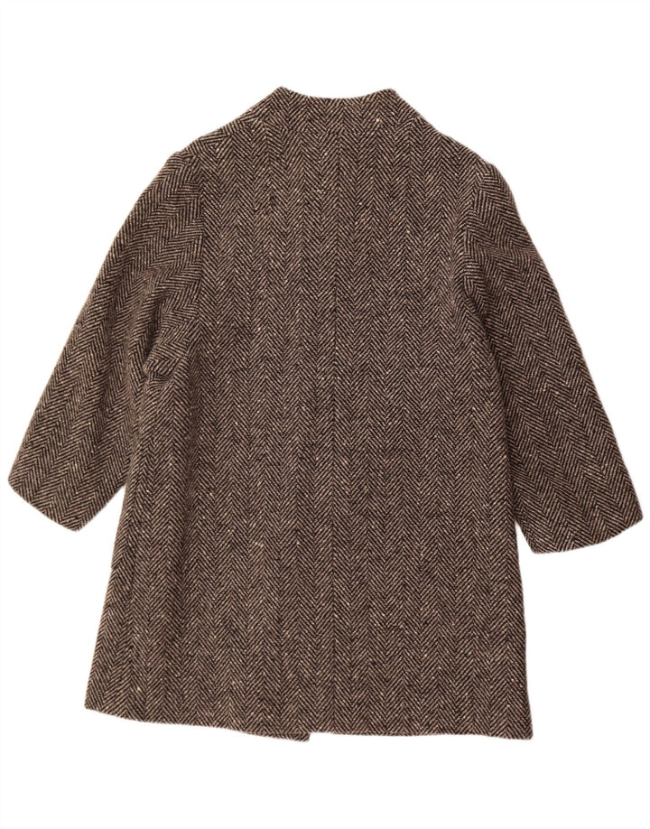 Soprabito vintage da donna UK 14 grigio medio a spina di pesce