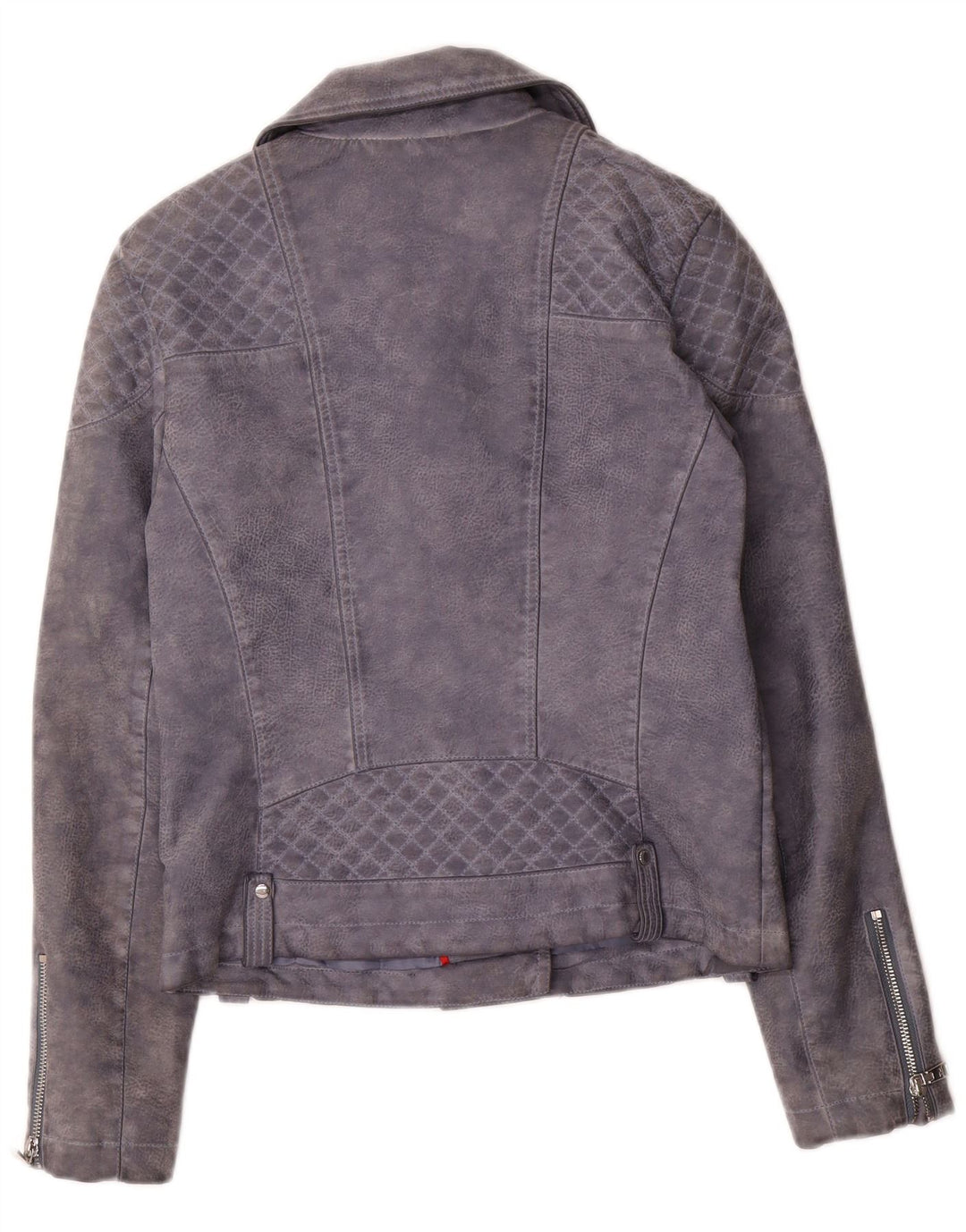 Giacca da motociclista in ecopelle da donna Tommy Hilfiger UK 10 piccola grigia