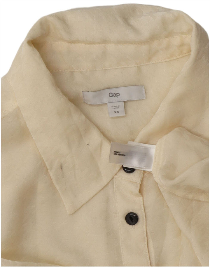 Camicetta da donna trasparente Gap UK 6 XS poliestere bianco sporco