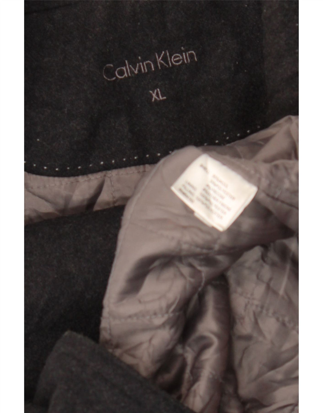 Caban da uomo Calvin Klein UK 42 XL lana nera