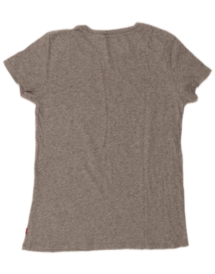 T-shirt grafica da donna Levi's Top UK 10 Small Grey Flecked