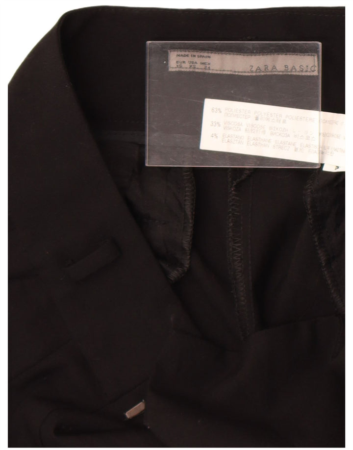 Pantaloni da abito slim da donna Zara XS W24 L25 poliestere nero
