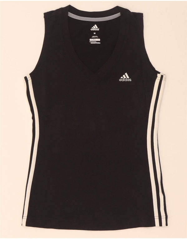 Canottiera Adidas Clima 365 da donna UK 12 medio cotone nero