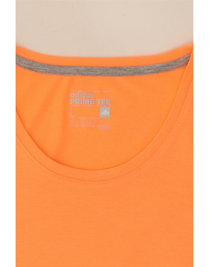 ADIDAS Womens Climalite T-Shirt Top UK 16/18 Large Orange Polyester Vintage Adidas and Second-Hand Adidas from Messina Hembry 