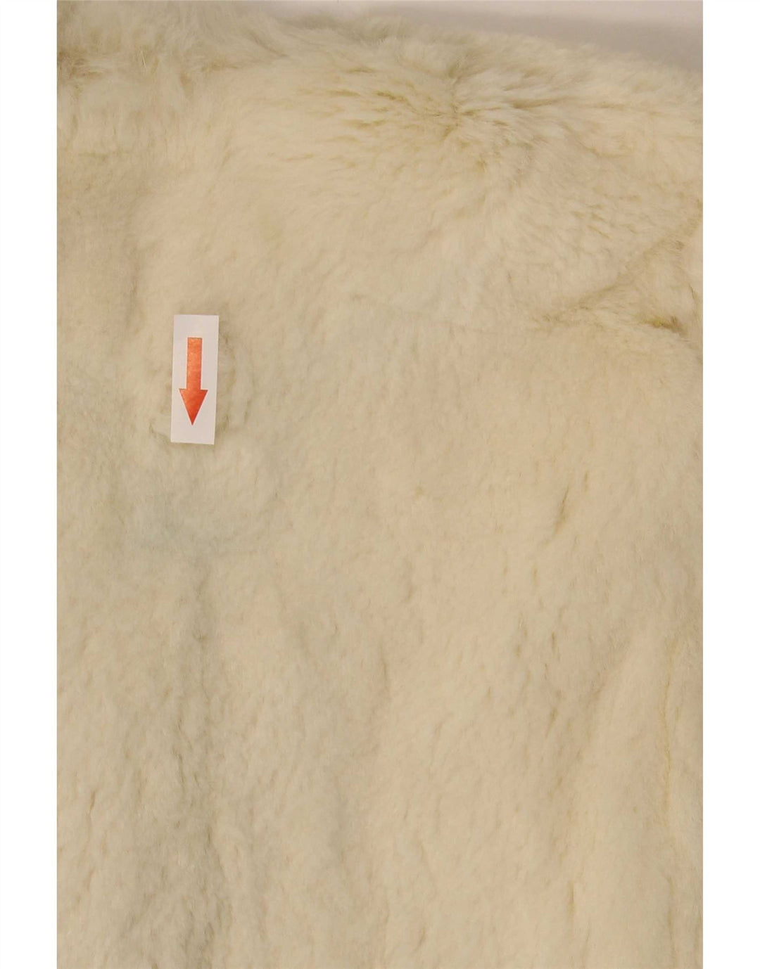 Cappotto mantella vintage in pelliccia sintetica da donna, taglia unica, bianco sporco