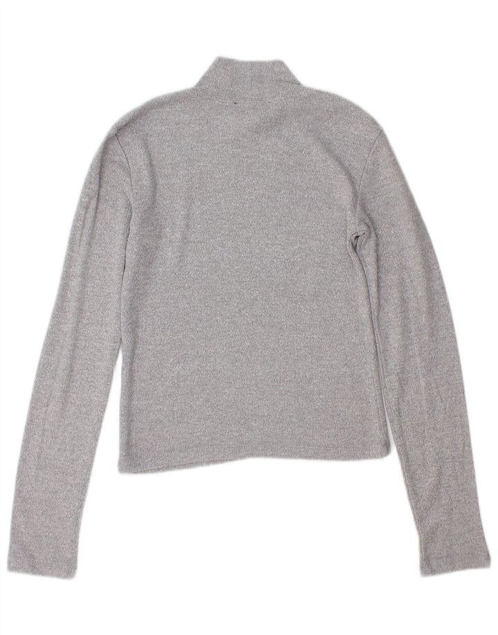 Maglione corto con collo alto da donna Zara UK 10 piccolo grigio