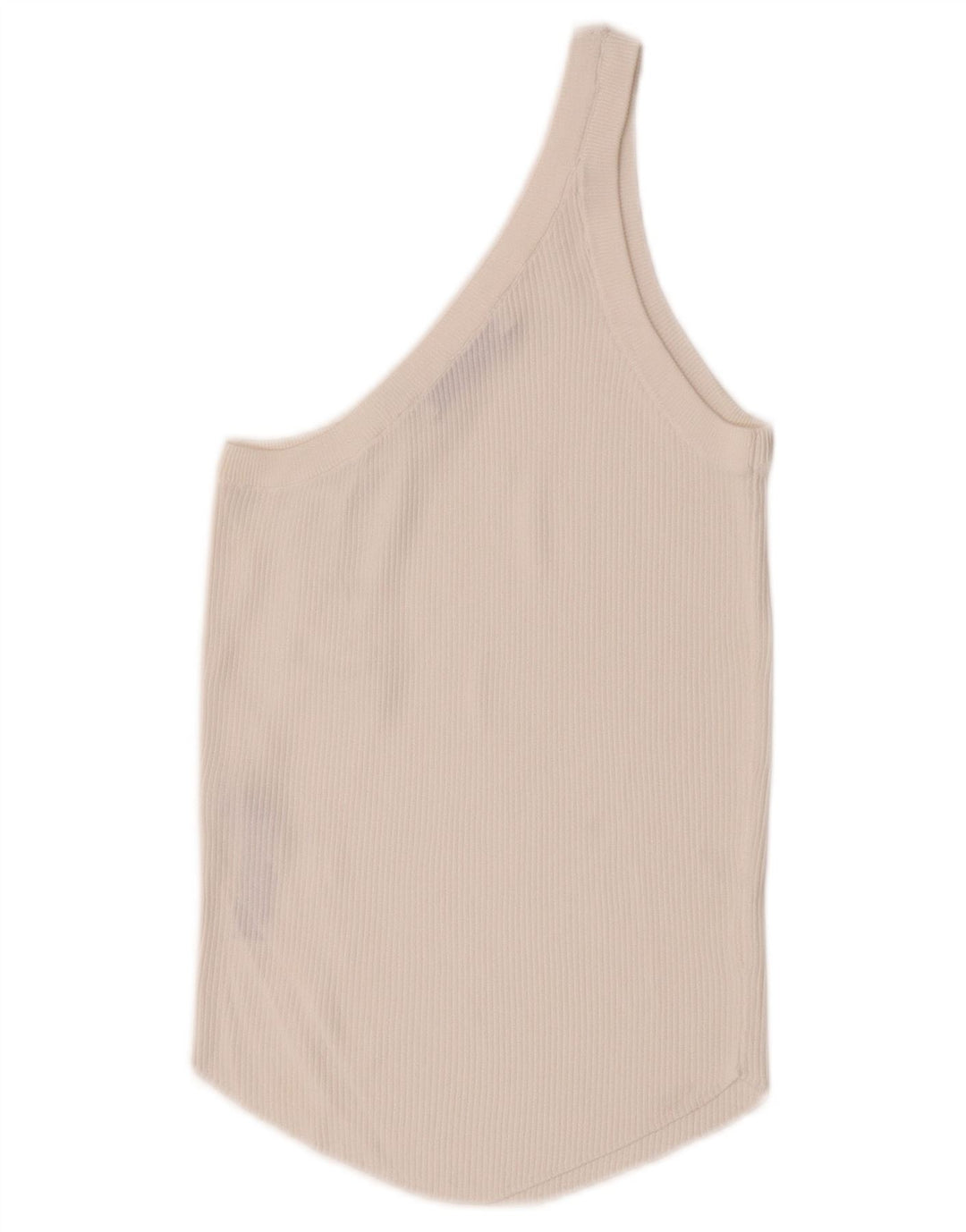 Top monospalla da donna Zara UK 12 viscosa bianca media