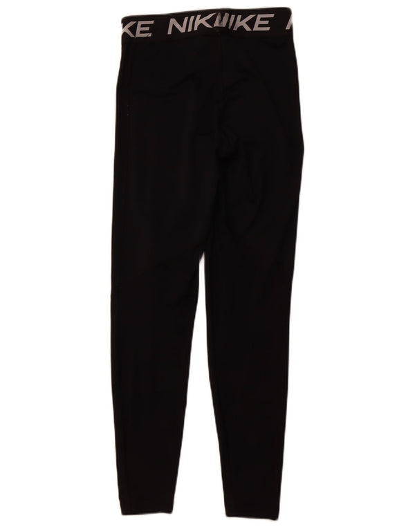 Leggings grafici NIKE da donna Dri Fit UK 8 piccoli poliestere nero