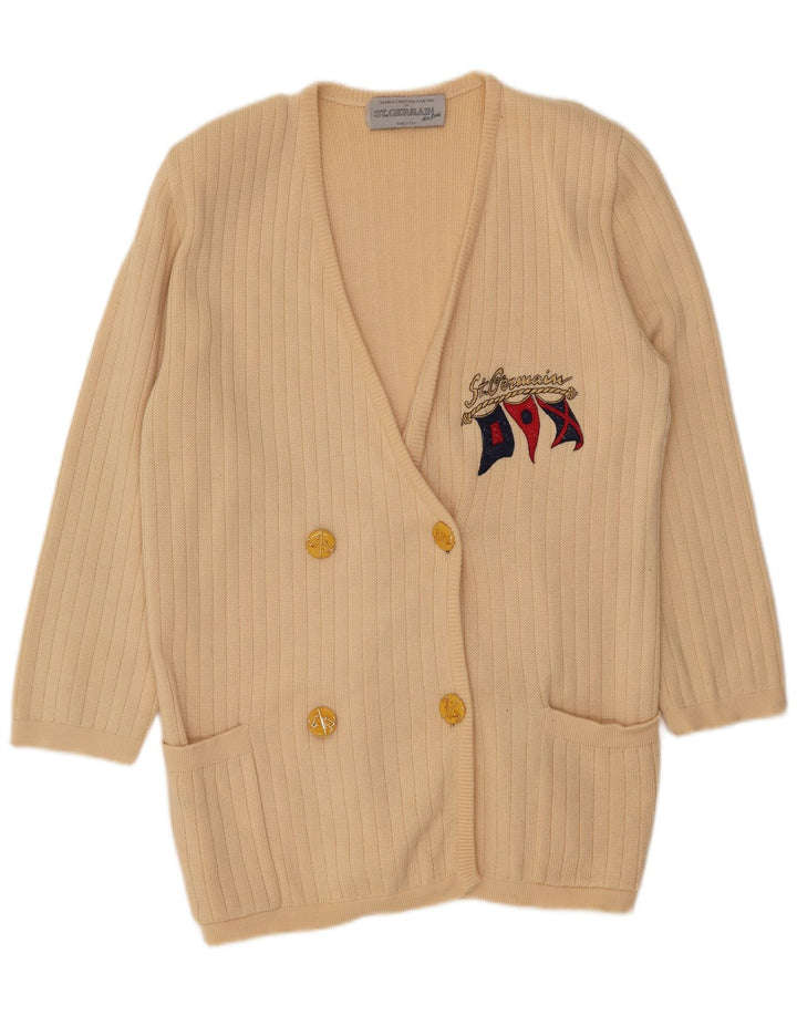 Maglione cardigan lungo con grafica da donna St. Germain IT 48 XL Lana beige