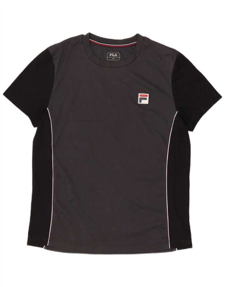 T-shirt da uomo FILA Top IT 48 Poliestere color block grigio medio
