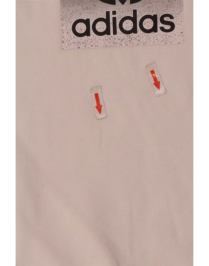 Felpa grafica Adidas da ragazzo 9-10 anni in cotone bianco
