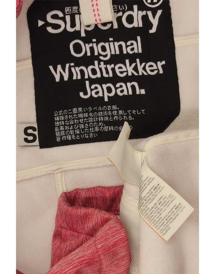 Giacca a vento con cappuccio Windtrekker da donna SUPERDRY UK 10 piccola rossa