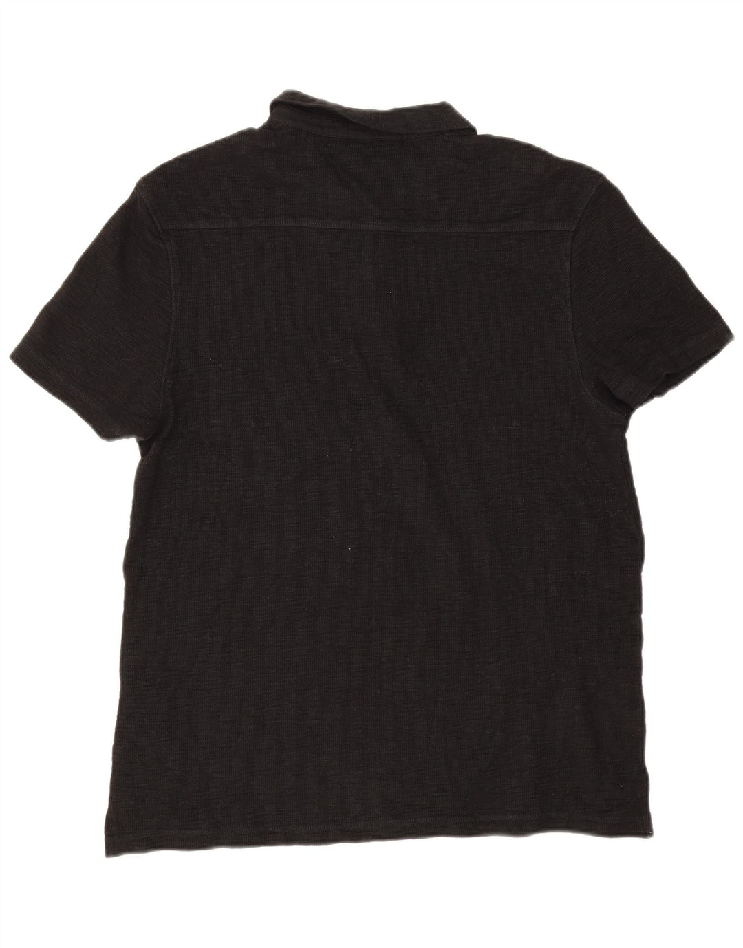 Polo da uomo All Saints grande in cotone nero