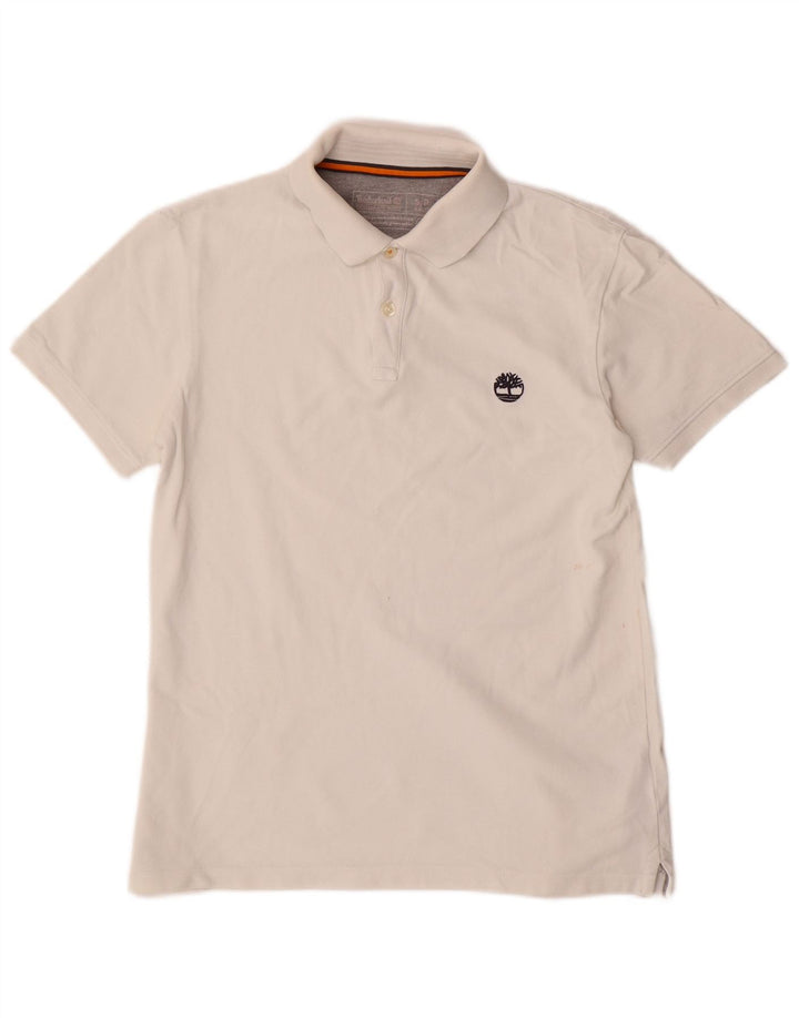 Polo Timberland da uomo slim fit piccola in cotone bianco