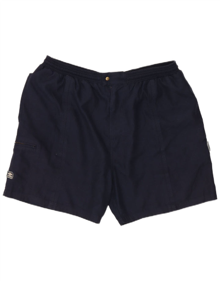 UMBRO Pantaloncini cargo da uomo grandi W34 poliestere blu navy