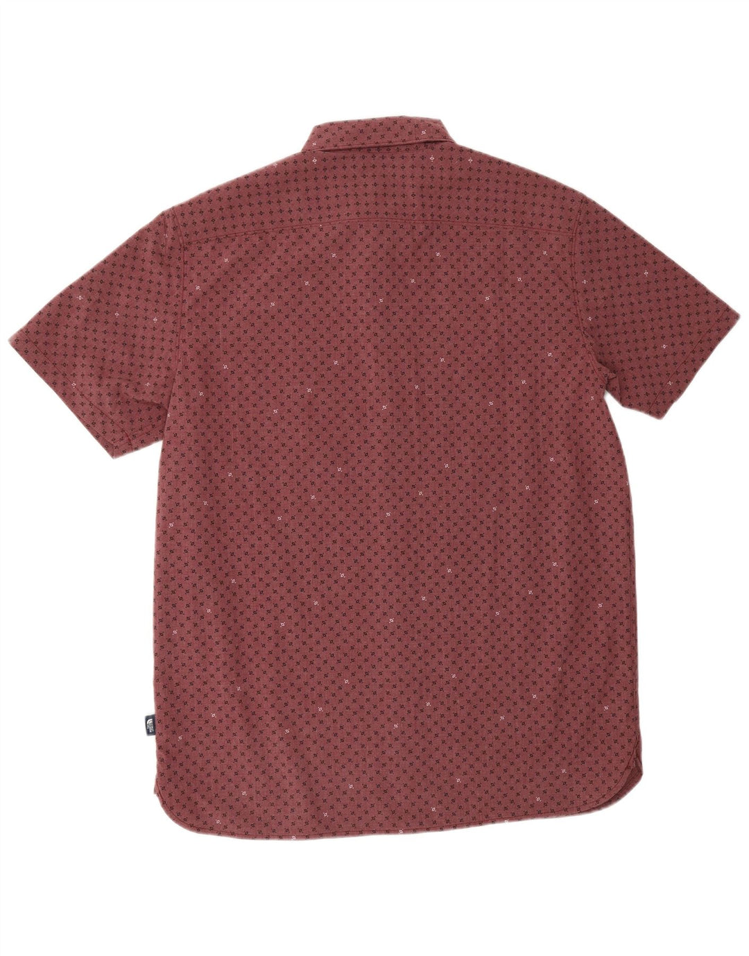 THE NORTH FACE Camicia a maniche corte da uomo Grande poliestere geometrico bordeaux