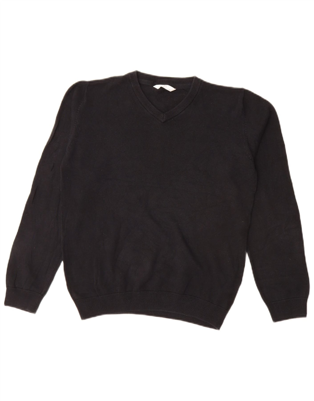 Maglione Marks & Spencer per ragazzi con scollo a V 12-13 anni in cotone nero