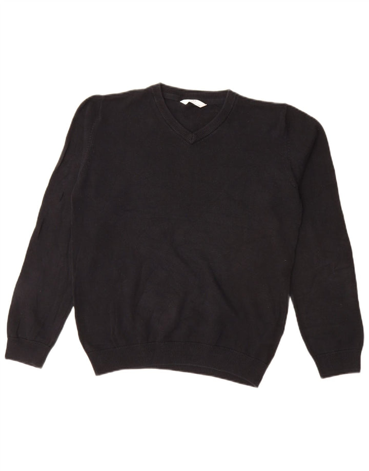 Maglione Marks & Spencer per ragazzi con scollo a V 12-13 anni in cotone nero