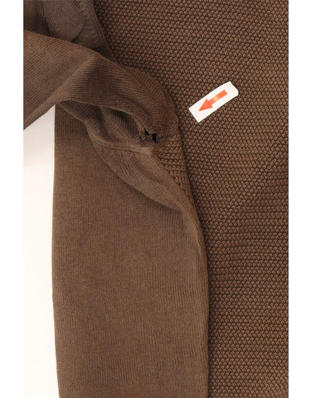 Maglione maglione girocollo da uomo Zara grande in cotone marrone