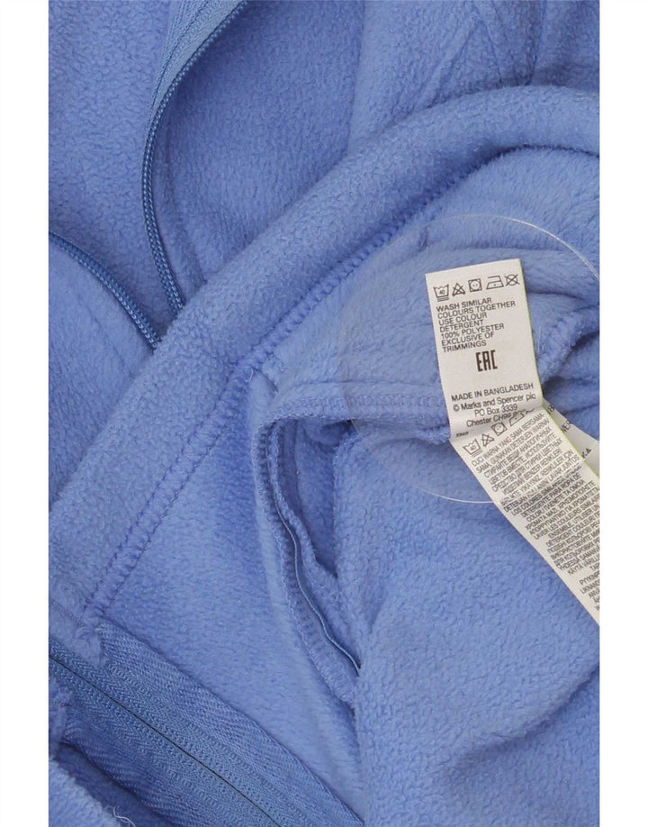 Giacca in pile da donna Marks & Spencer UK 12 poliestere blu medio