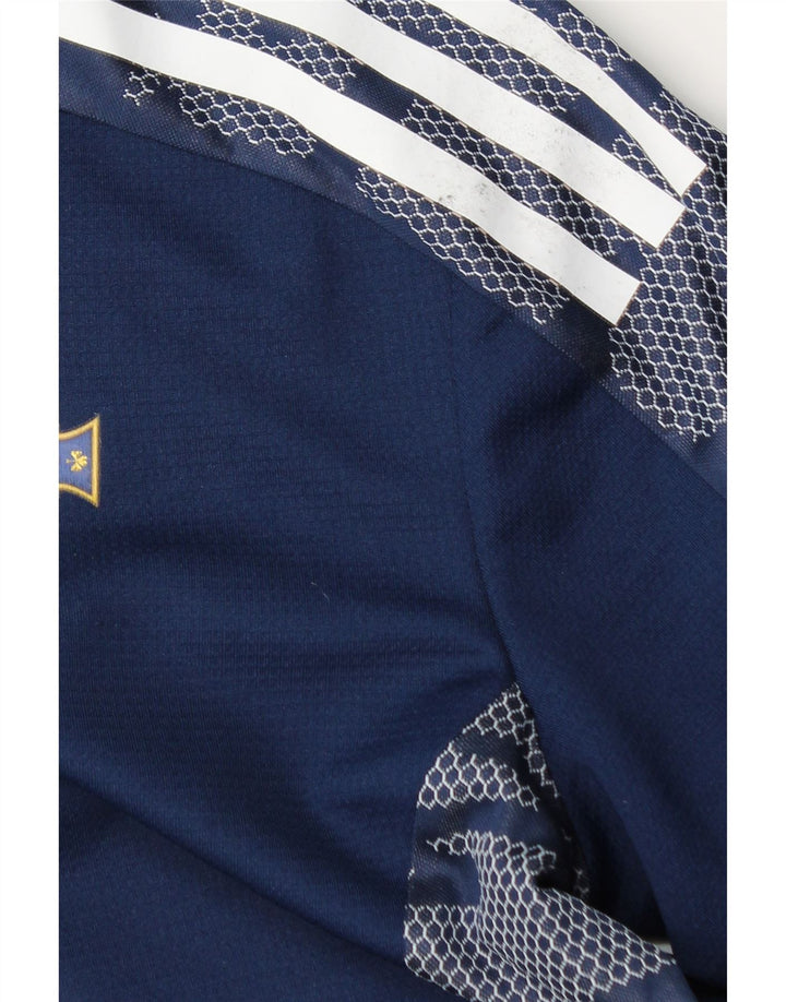 Top Adidas Graphic manica lunga da ragazzo 11-12 anni blu navy