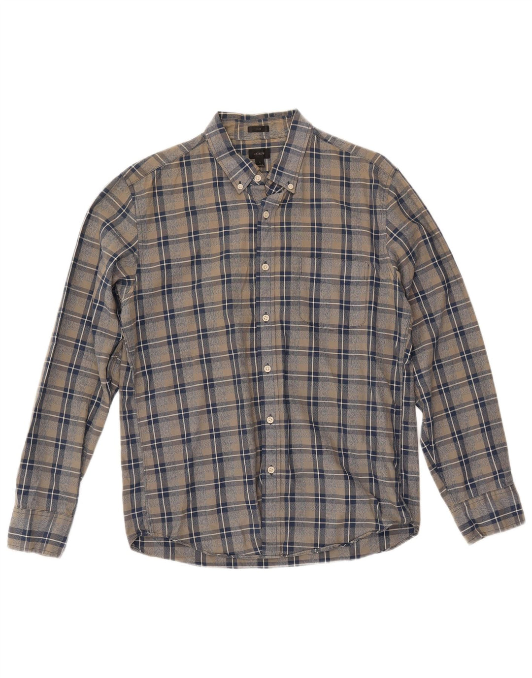 Camicia slim fit da uomo J. Crew in cotone a quadri multicolore grande