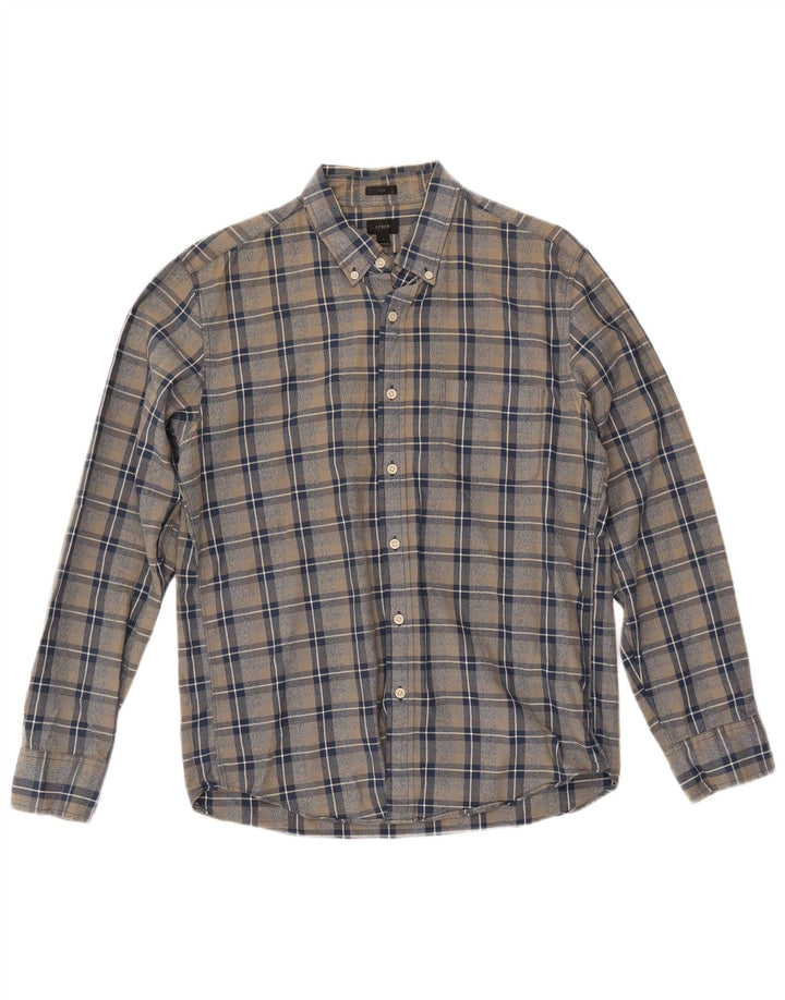 Camicia slim fit da uomo J. Crew in cotone a quadri multicolore grande