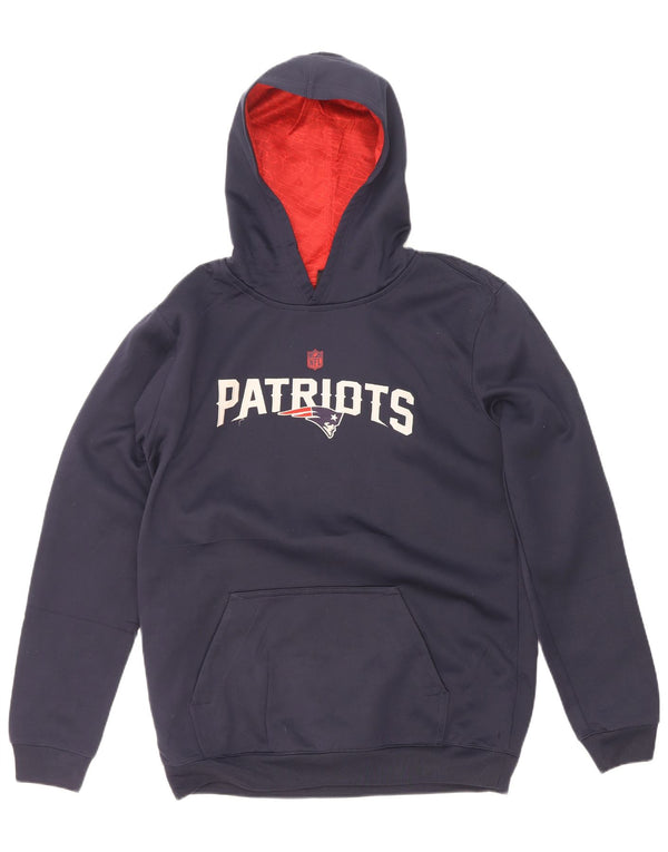 NFL TEAM APPAREL Boys Patriots Hoodie Jumper 15-16 Years XL Navy Blue