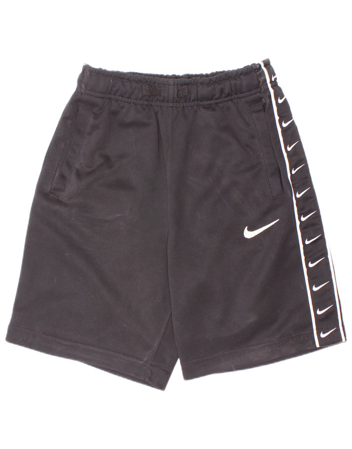 Pantaloncini sportivi Nike da ragazzo con grafica 10-11 anni, poliestere nero medio