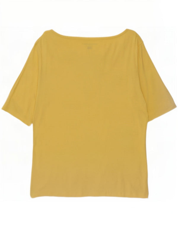 T-shirt da donna Tommy Hilfiger Top UK 18 XL cotone giallo