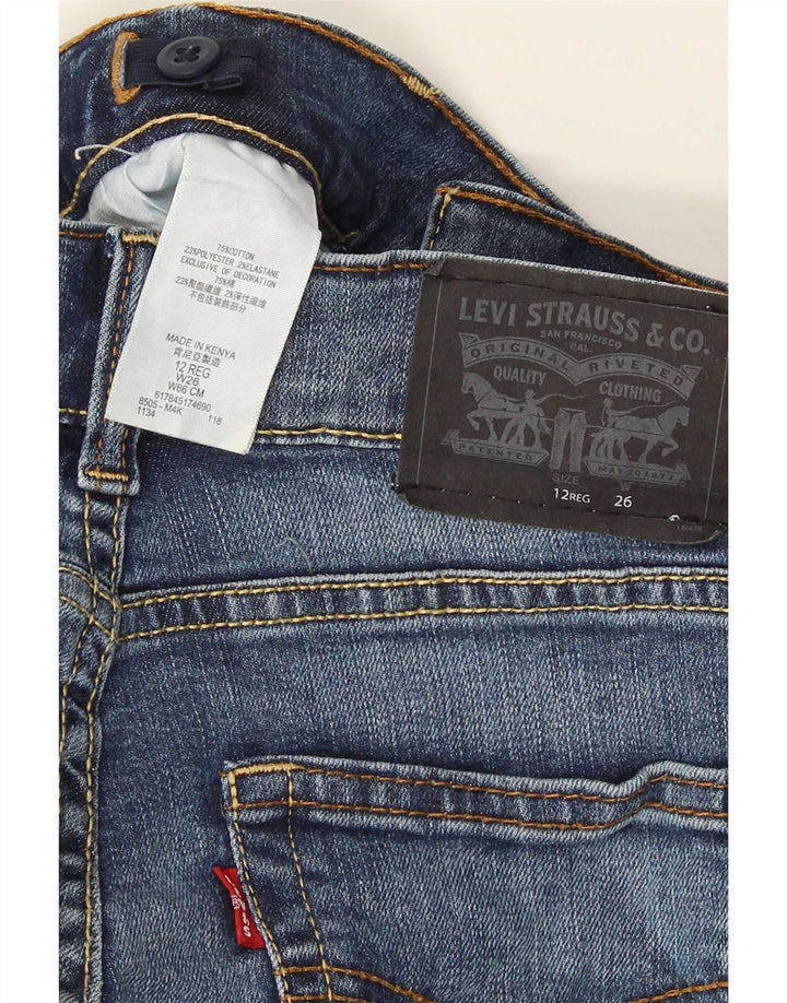 Levi's Ragazzi 511 Pantaloncini di jeans slim 11-12 anni W26 Cotone blu