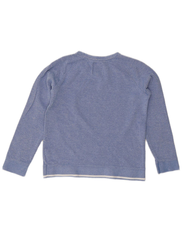 Crew Clothing Maglione con collo da ragazzo 9-10 anni in cotone screziato blu