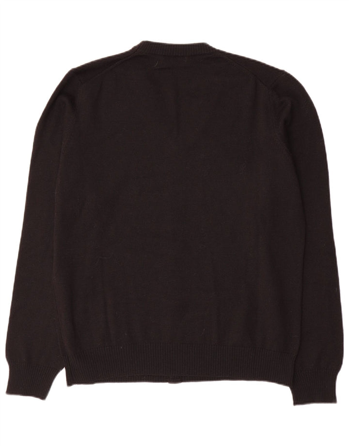 Maglione da donna con scollo a V SISLEY UK 14 Lana nera media