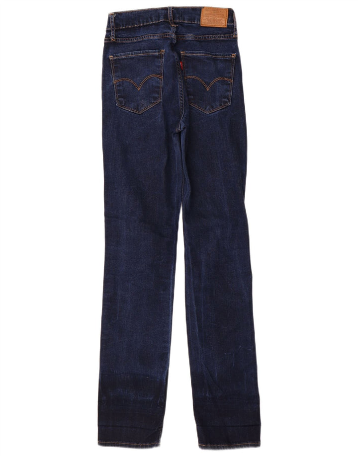 Jeans dritti a vita alta Levi's 724 da donna W25 L30 poliestere blu navy