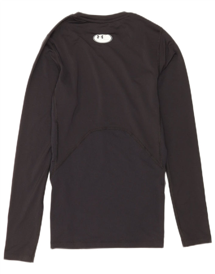 Under Armour da donna Heat Gear Top manica lunga UK 10 piccolo poliestere nero