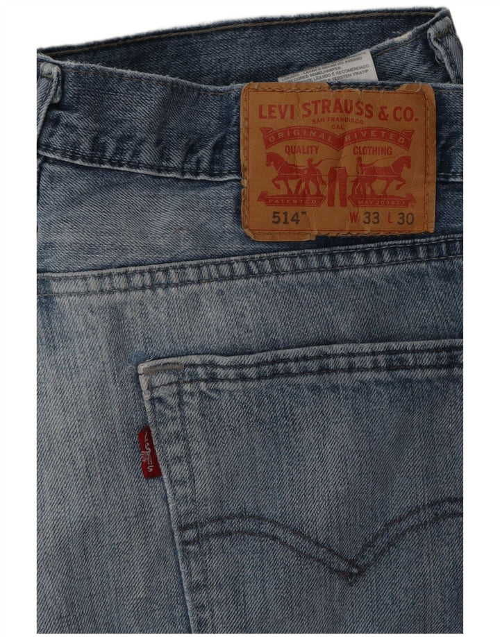 Levi's Uomo 514 Jeans dritti W33 L30 Cotone Blu