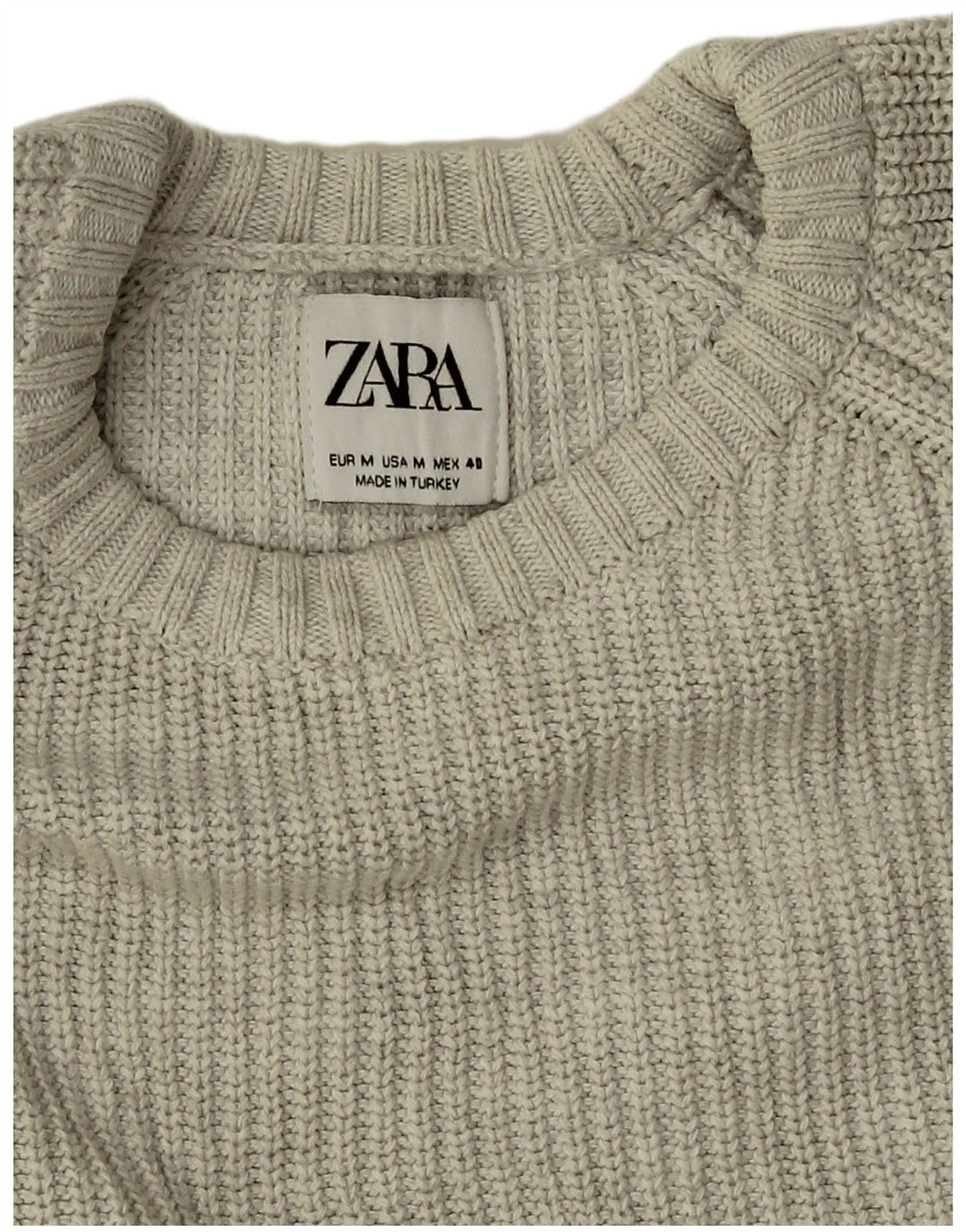 Maglione Zara da uomo con scollo a barca grigio medio