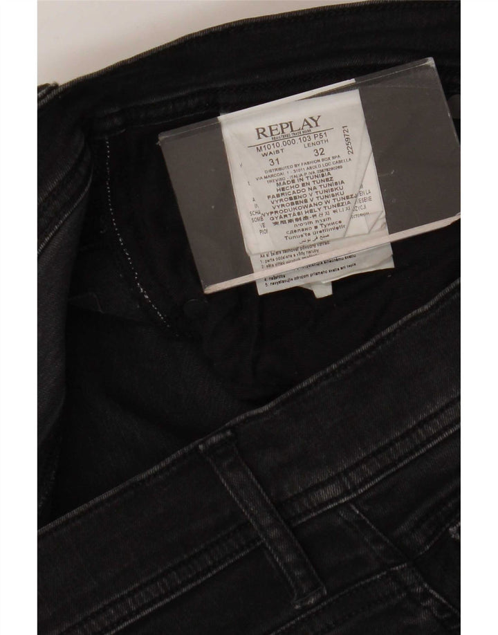 Jeans slim da uomo Replay W31 L32 cotone grigio