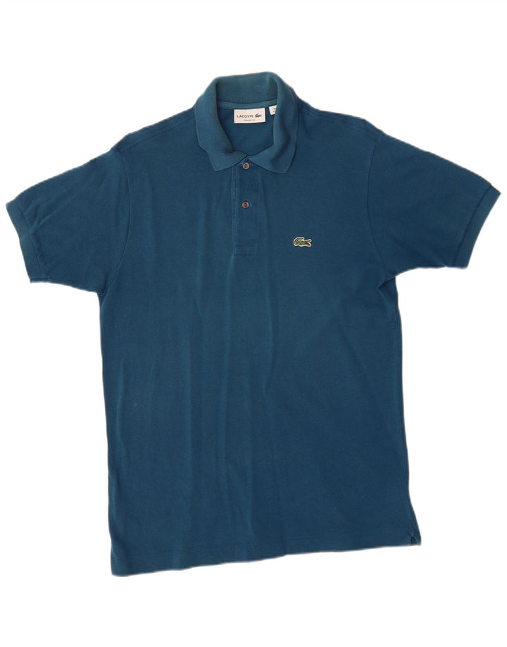 Polo da uomo Lacoste Classic Fit in cotone blu medio