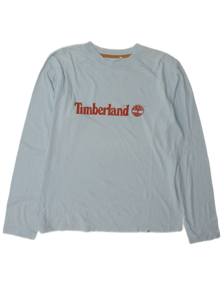 Timberland Maglietta grafica da uomo a maniche lunghe grande blu