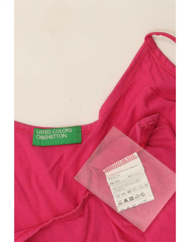 Canottiera da donna Benetton UK 6 XS cotone rosa