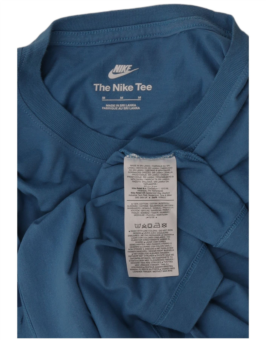 T-shirt grafica da uomo Nike Top in cotone blu medio