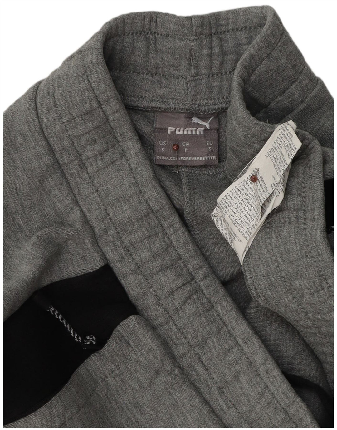 Pantaloni da tuta da uomo Puma Small in cotone color block grigio