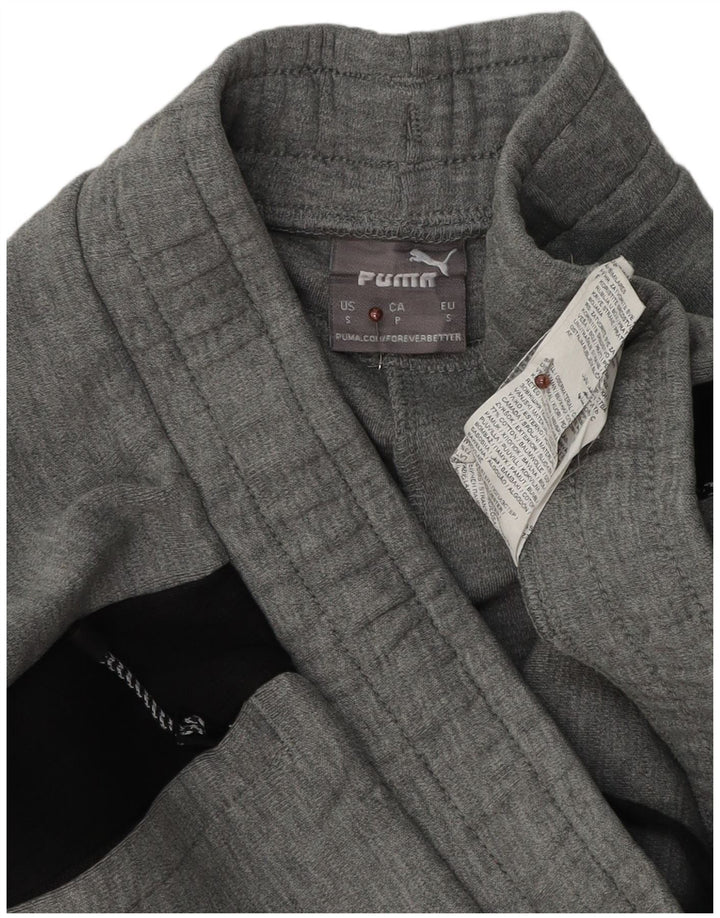 Pantaloni da tuta da uomo Puma Small in cotone color block grigio