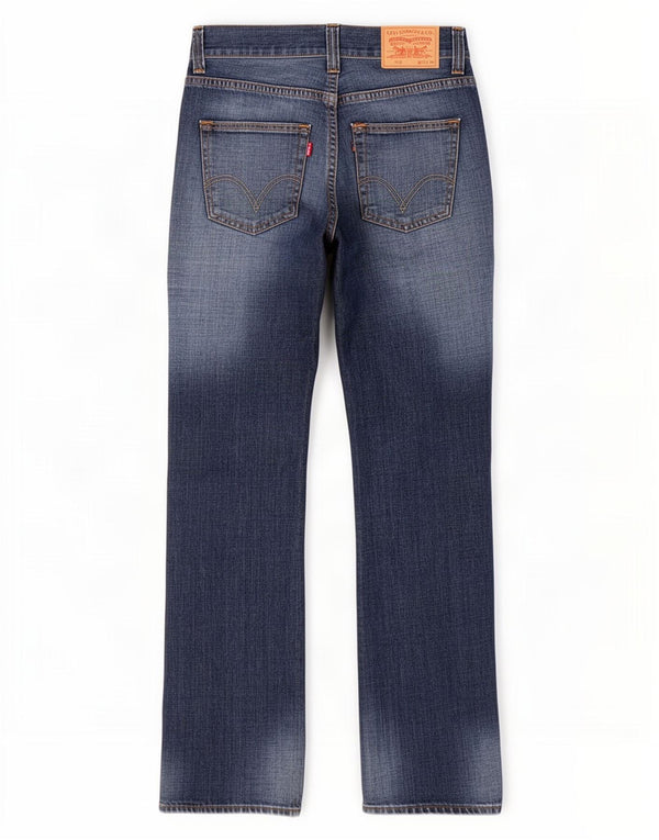 Jeans dritti vestibilità standard da uomo Levi's 506 lavaggio acido W30 L34 cotone blu
