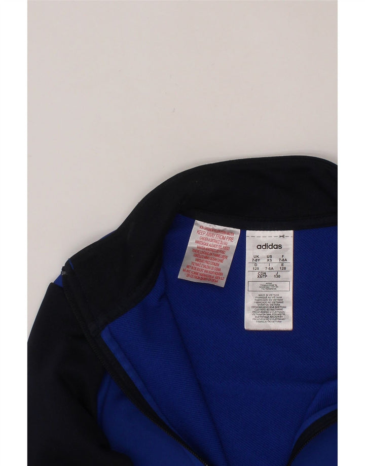 Giacca da ginnastica grafica ADIDAS per ragazzi 7-8 anni Blu Colourblock