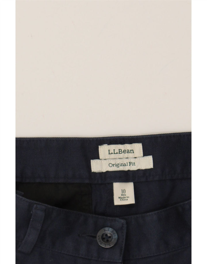 L.L.BEAN Womens Original Fit Cargo Shorts US 10 Large W28  Navy Blue Vintage L.L.Bean and Second-Hand L.L.Bean from Messina Hembry 