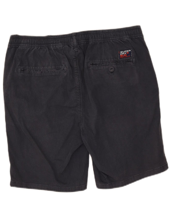 Pantaloncini chino da uomo Superdry cotone medio blu navy