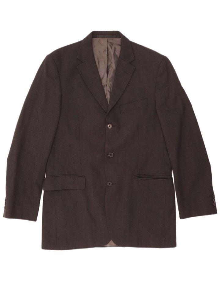 Giacca blazer a 3 bottoni da uomo Marks & Spencer UK 38 poliestere nero medio