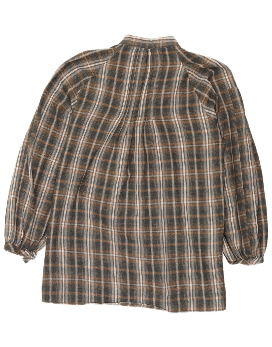 Camicia pullover ampia da donna Zara, vestibilità ampia, lunga, UK 14, grigio medio a quadri